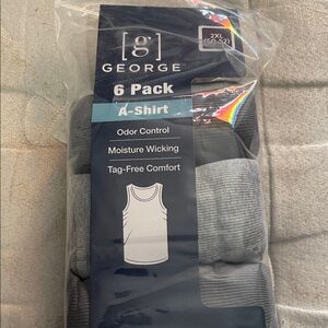 George 5-Pack A-Shirts in Mixed Gray Shades